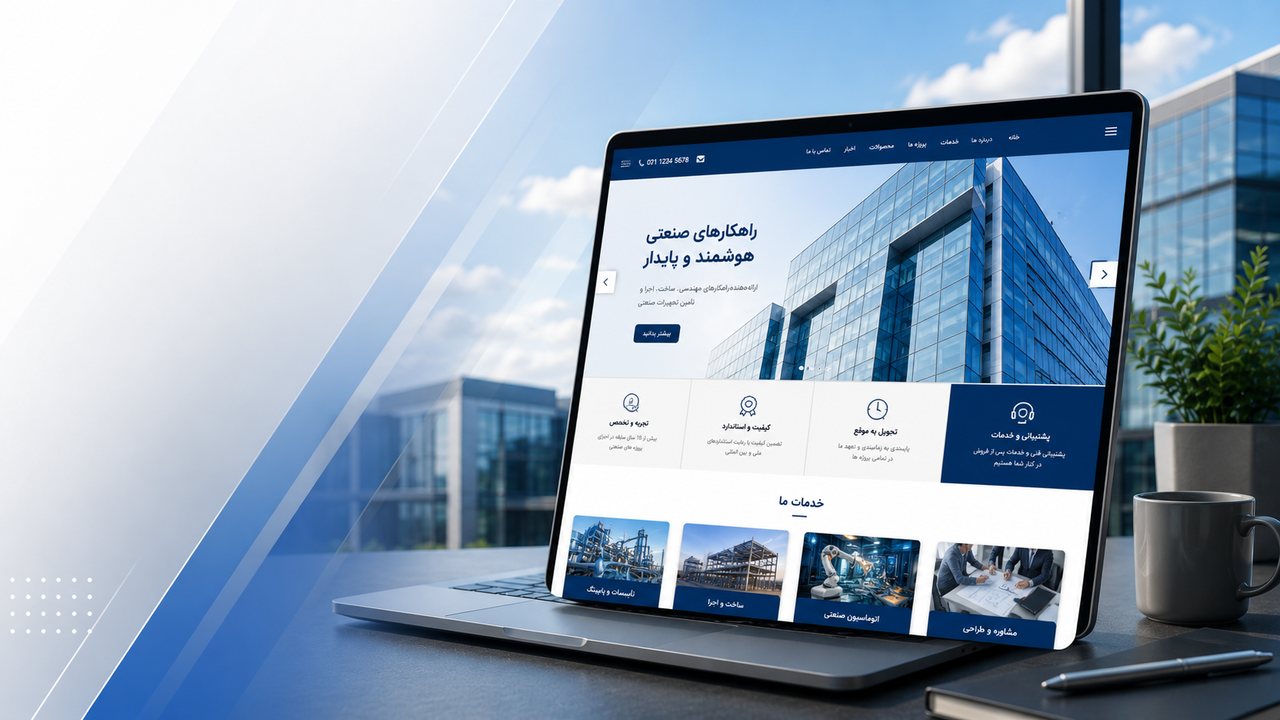 طراحی سایت شرکتی آریا صنعت